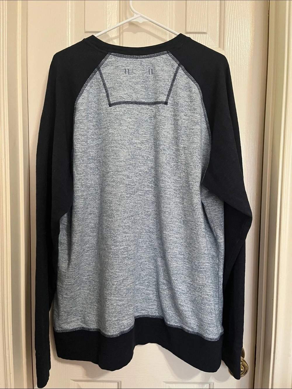 The North Face Sweater Men 2XL Blue Heather Crewneck Pullover Knit Logo XXL